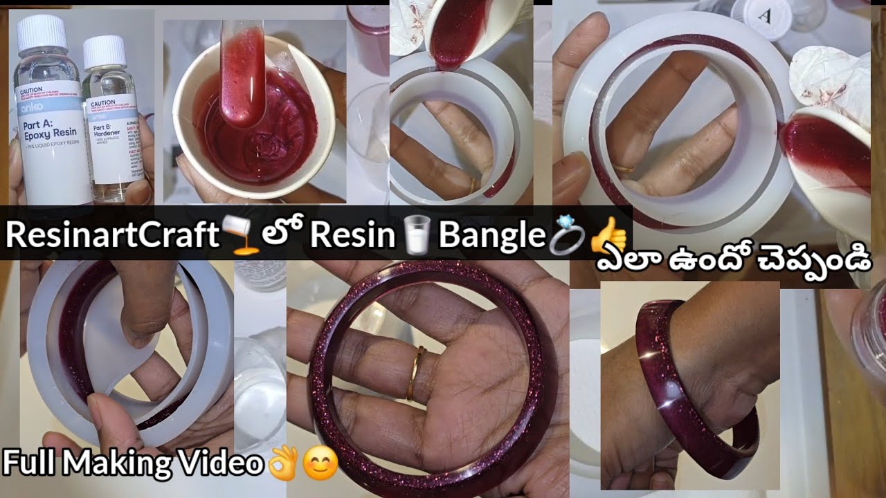 Resinart🫗Bangle💍చేశాను||#diy #resin #craft #resinart #handmade #bangles #artist #youtube #viralvideo