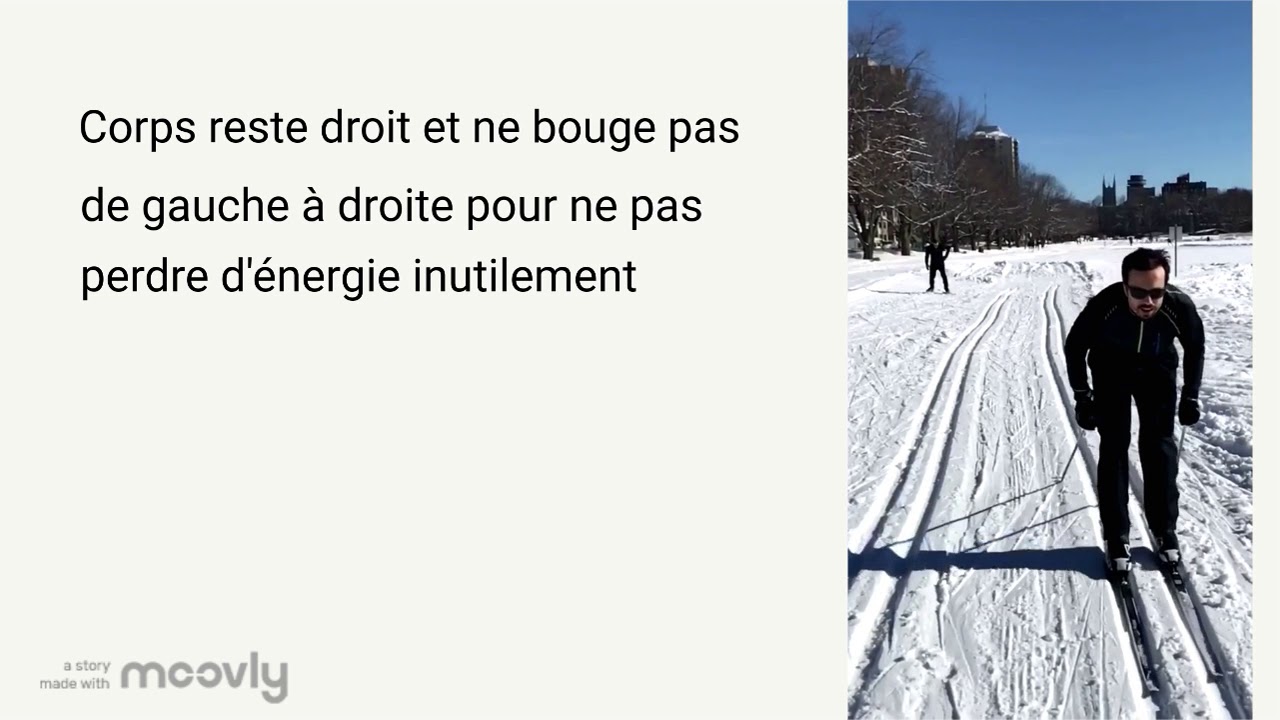 Double poussée et le pas de un en ski de fond 2018-03-11 19:34:46