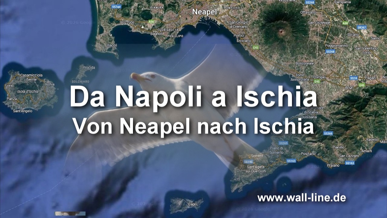 Mit der Fähre von Neapel nach Ischia .