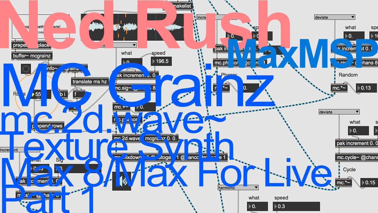 Max Tutorial - MC Grainz Part 1 Texture Synth in Max 8 = Ned Rush