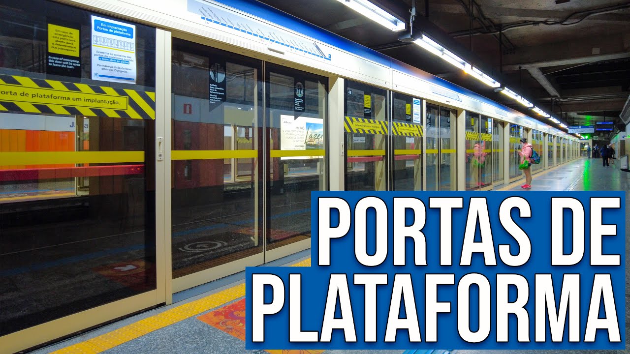 Portas de Plataforma em Testes na Estação Jabaquara da Linha 1 - Azul