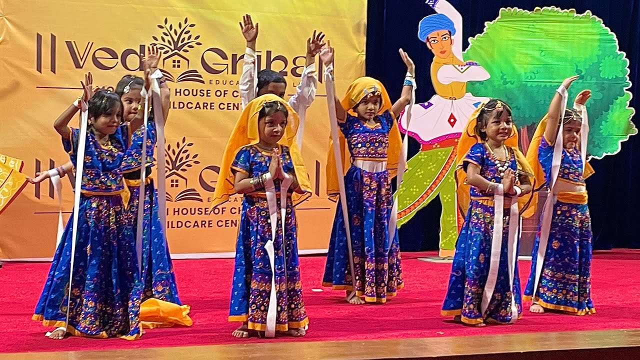 Rajasthani Puppet Dance by Kindergarten Montessori kids|Traditional folk dance of India|Kids dance
