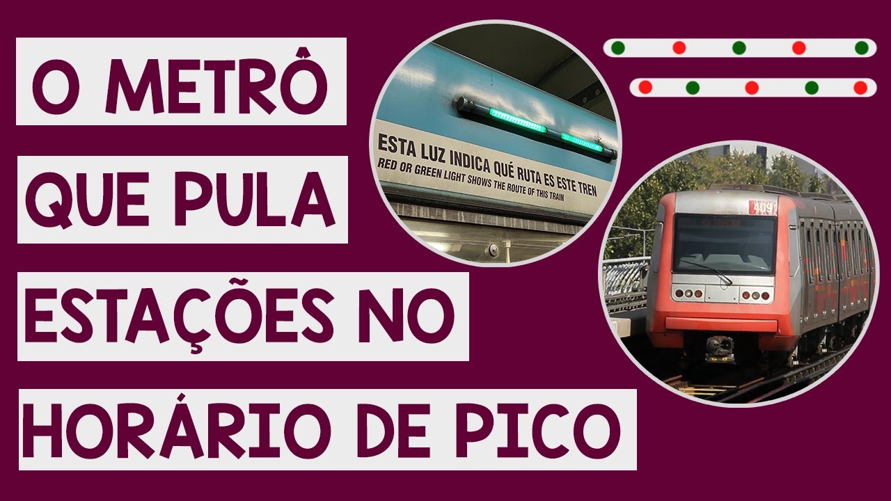 A ESTRATÉGIA DOS TRENS QUE PULAM ESTAÇÕES NO HORÁRIO DE PICO - OPERAÇÃO EXPRESSA METRÔ DE SANTIAGO