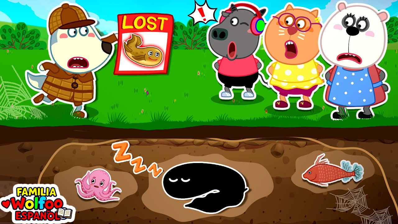Familia Wolfoo Español | ¡El Pez Pulmón Escapó! 😱 ¿Puedes Encontrarlo? - Dibujos Animados