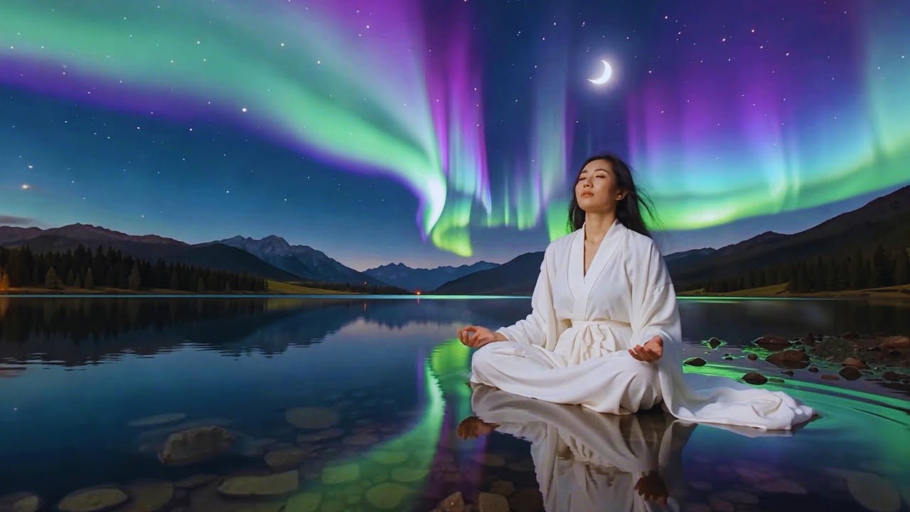 4K Third Eye Chakra Awakening | Kundalini Energy & Aurora Borealis for Deep Meditation