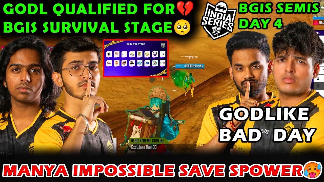 GODL QUALIFIED FOR SURVIVAL STAGE💔 LAST CHANCE FOR GODL🥲  MANYA IMPOSSIBLE SAVE🥶BGIS🔥GODL HIGHLIGHTS