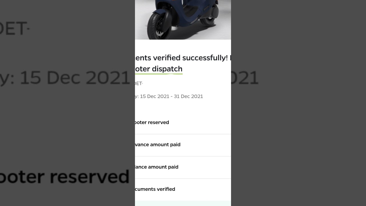 OLA Electric Scooter Delivery Date Update on OLA App | OLA S1 PRO Delivery Date Confirm
