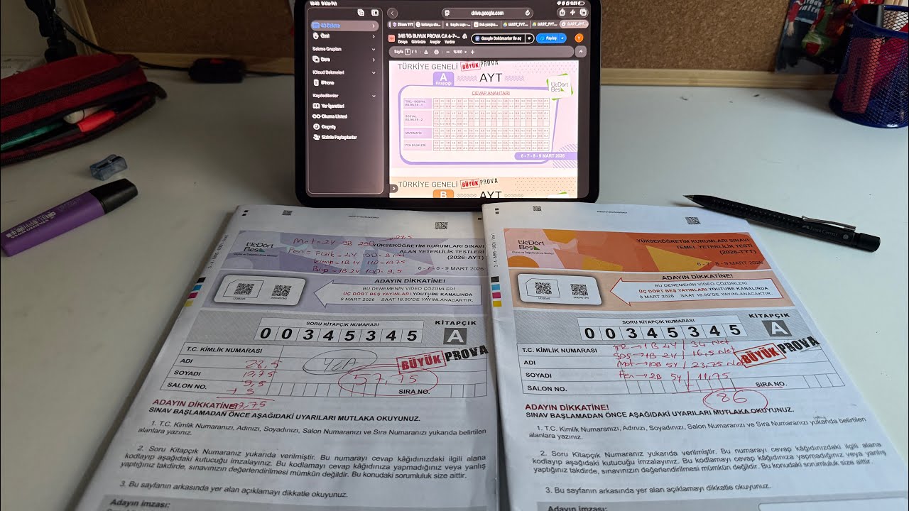 345 TYT-AYT BÜYÜK PROVA TG DENEME SONUCUM #yks #ayt #tyt #mezun 