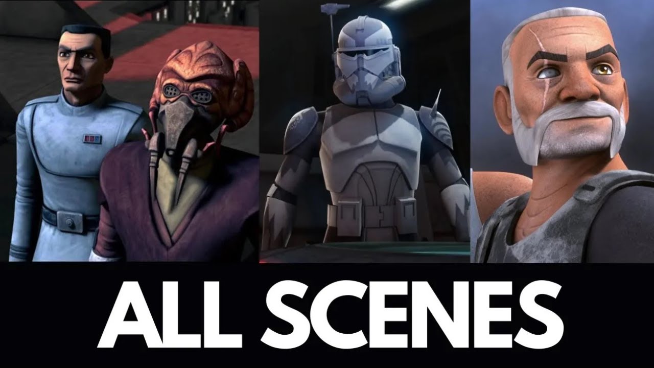 Commander Wolffe all scenes (Clone Wars, Rebels)