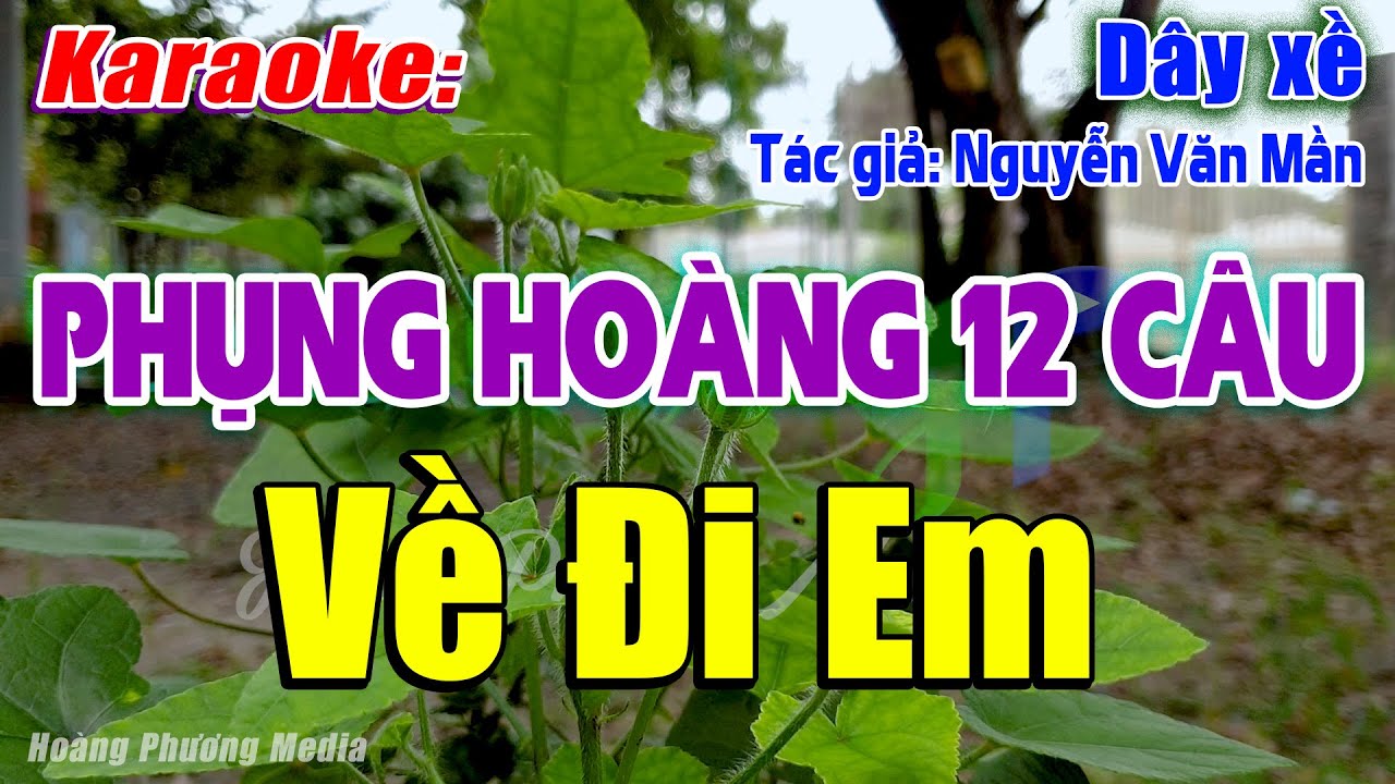 Karaoke Phụng hoàng 12 câu Dây xề | Về Đi Em, Beat Mới, Hay, Rất Dễ Hát – Hoàng Phương Media
