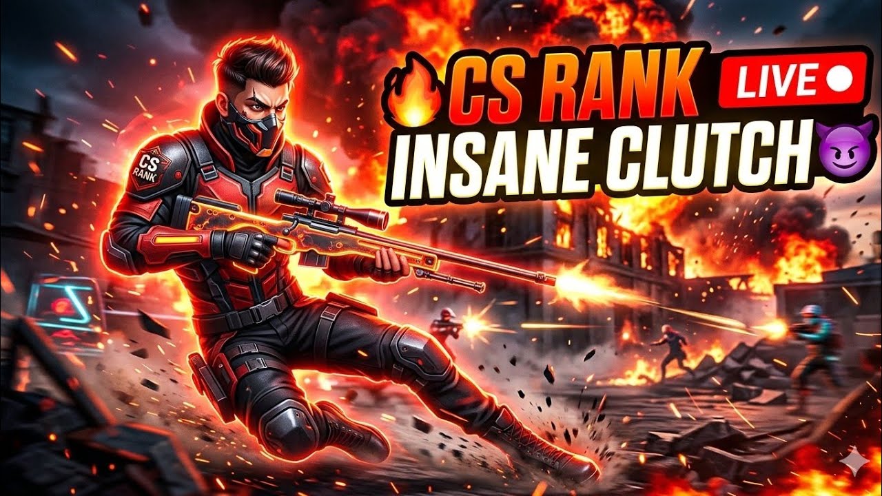 🔥 Free Fire CS Rank Push LIVE 🔴 | Heroic Grind & Insane Clutches 😈 #live #freefire