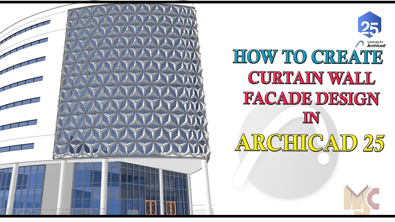 КАК СОЗДАТЬ ИНДИВИДУАЛЬНЫЙ НАВЕСНОЙ ФАСАД. #curatinwall #archicad #graphisoft