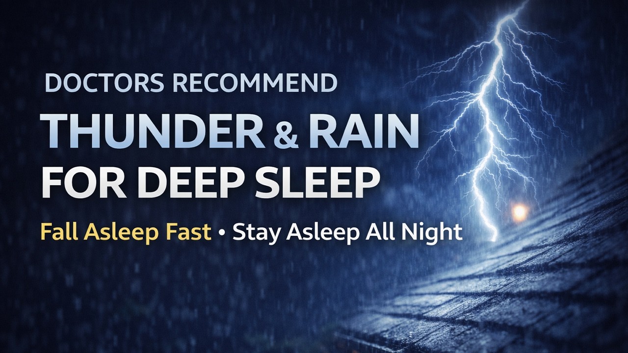 Fall Asleep in Minutes to Powerful Thunderstorm Sounds ⛈️ Doctors Recommend for Deep Sleep