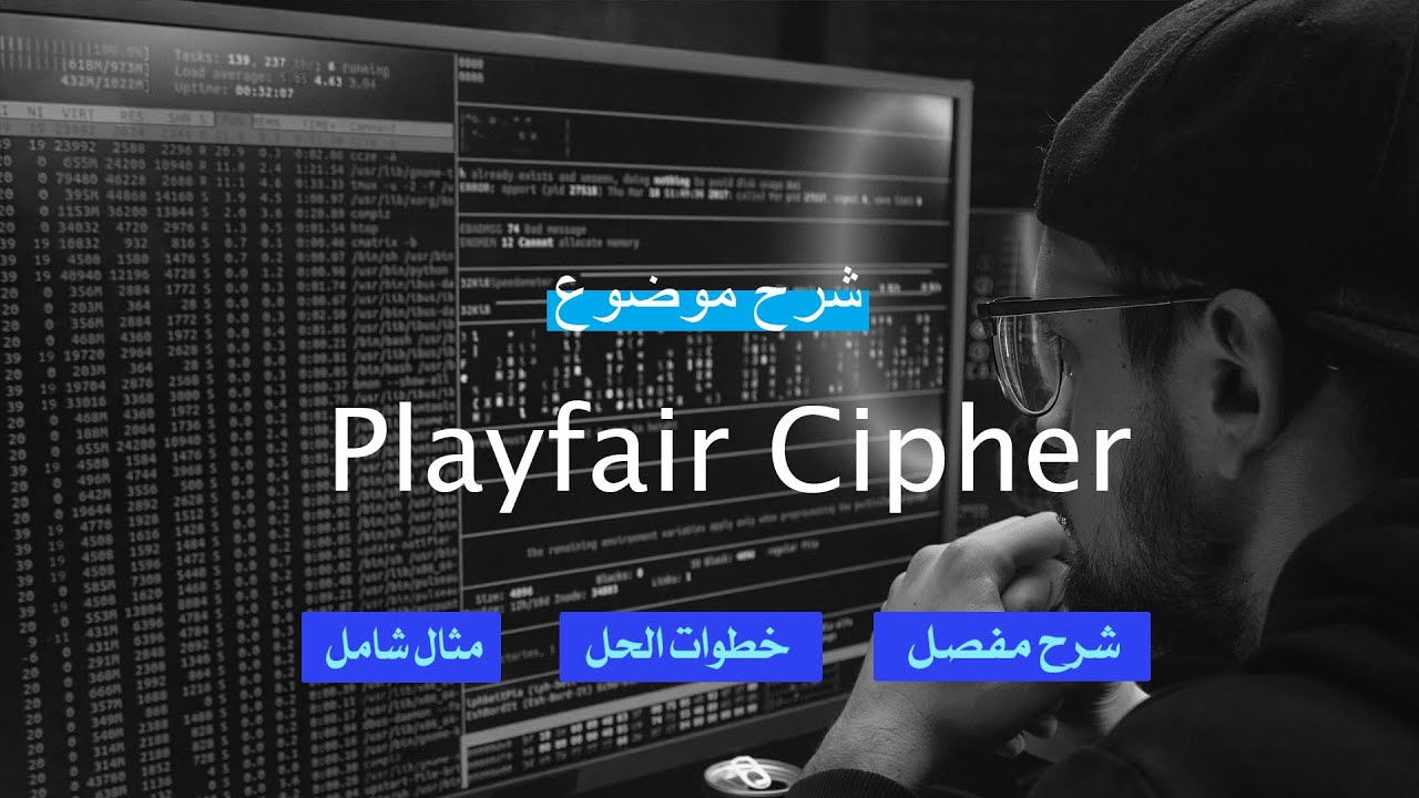 شرح موضوع  (Encrypt/Decrypt) Playfair Cipher بالتفصيل ( شاهد الوصف )