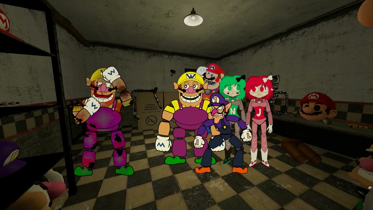 Wario dies from getting springlocked in the wario animatronic suit in Wario's pizzareia.mp3