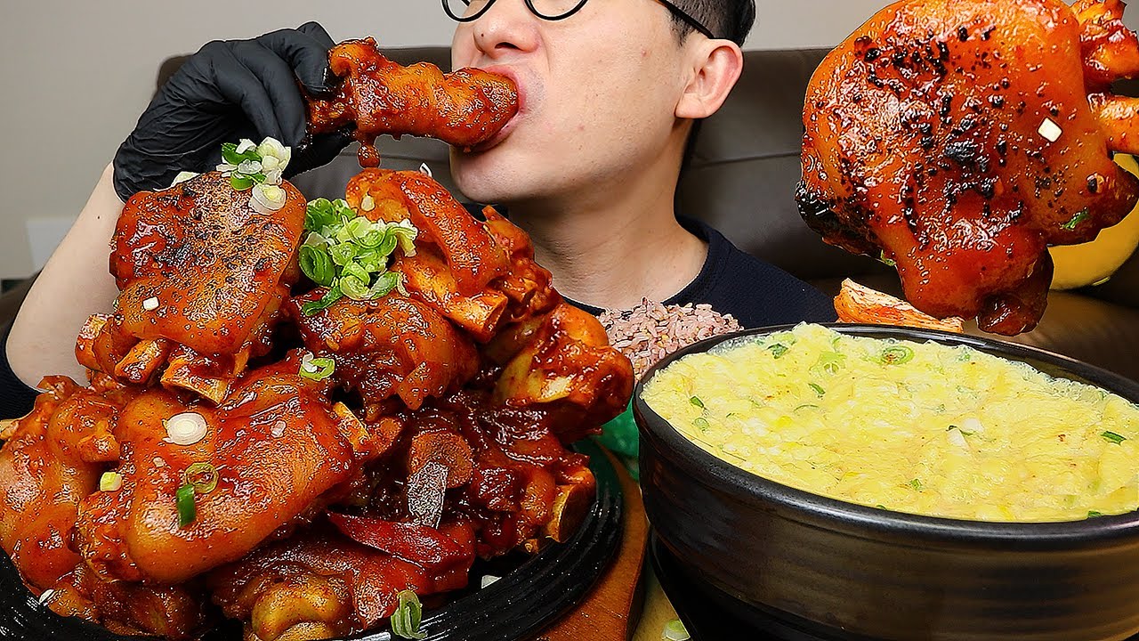 ASMR MUKBANGㅣ🔥SPICY JOKBAL(PIGS FEET)ㅣEATING SHOW