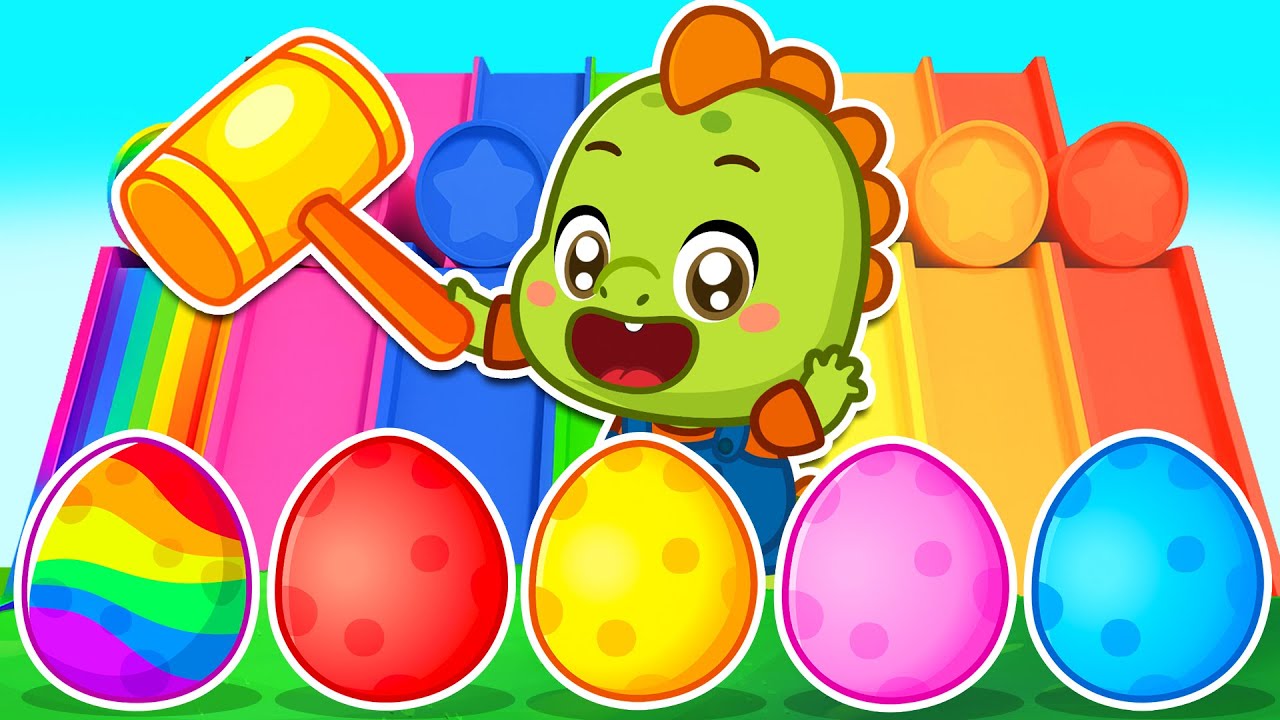 10 Huevos Sorpresa de Colores | Ovos coloridos | DinoLala Músicas Infantis