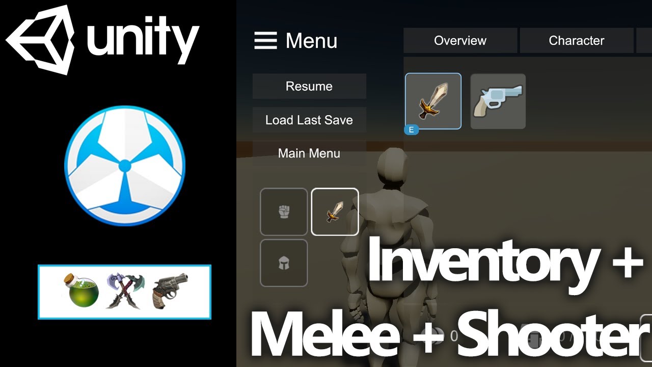 Unity Game Creator Tutorial - Inventory + Melee + Shooter