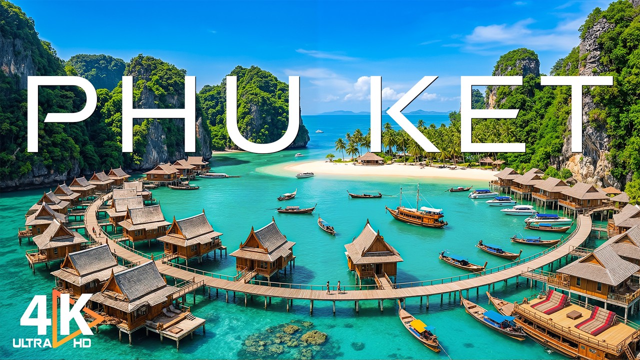 Phuket, Thailand 4K 🇹🇭 Tropical Beaches, Crystal Blue Waters & Drone Footage - VIDEO 4K UHD
