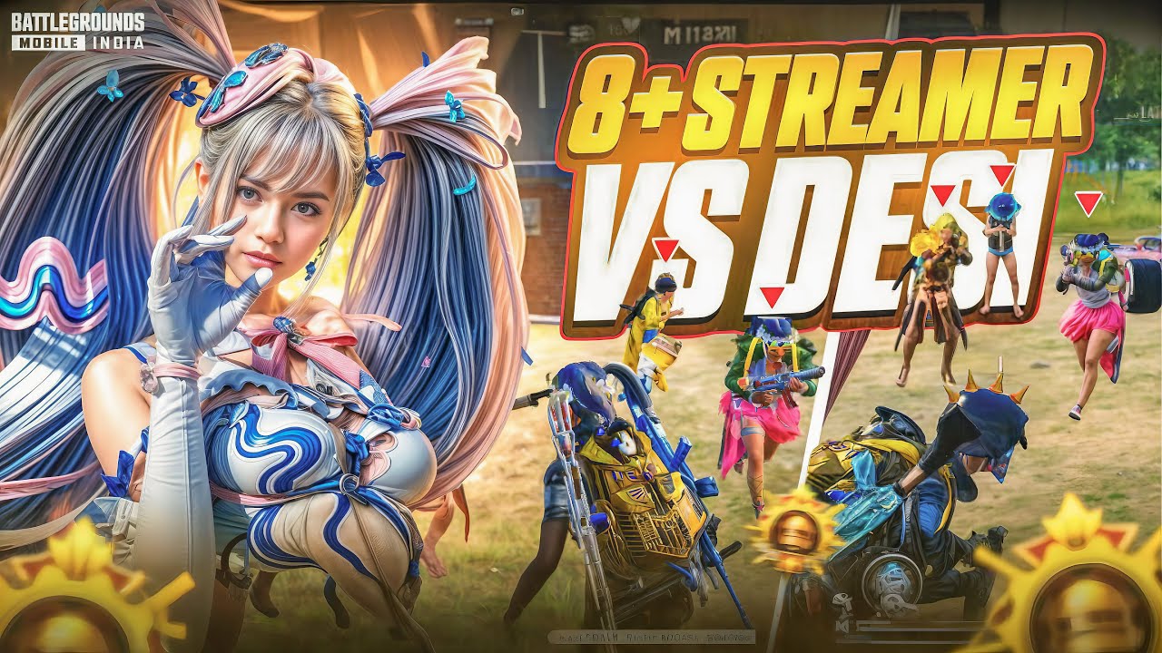 8 Streamer Tried HARD AGAINST DESi PLAYz 💀🔥 || Streamer VS DESi PLAYz || #bgmi 
