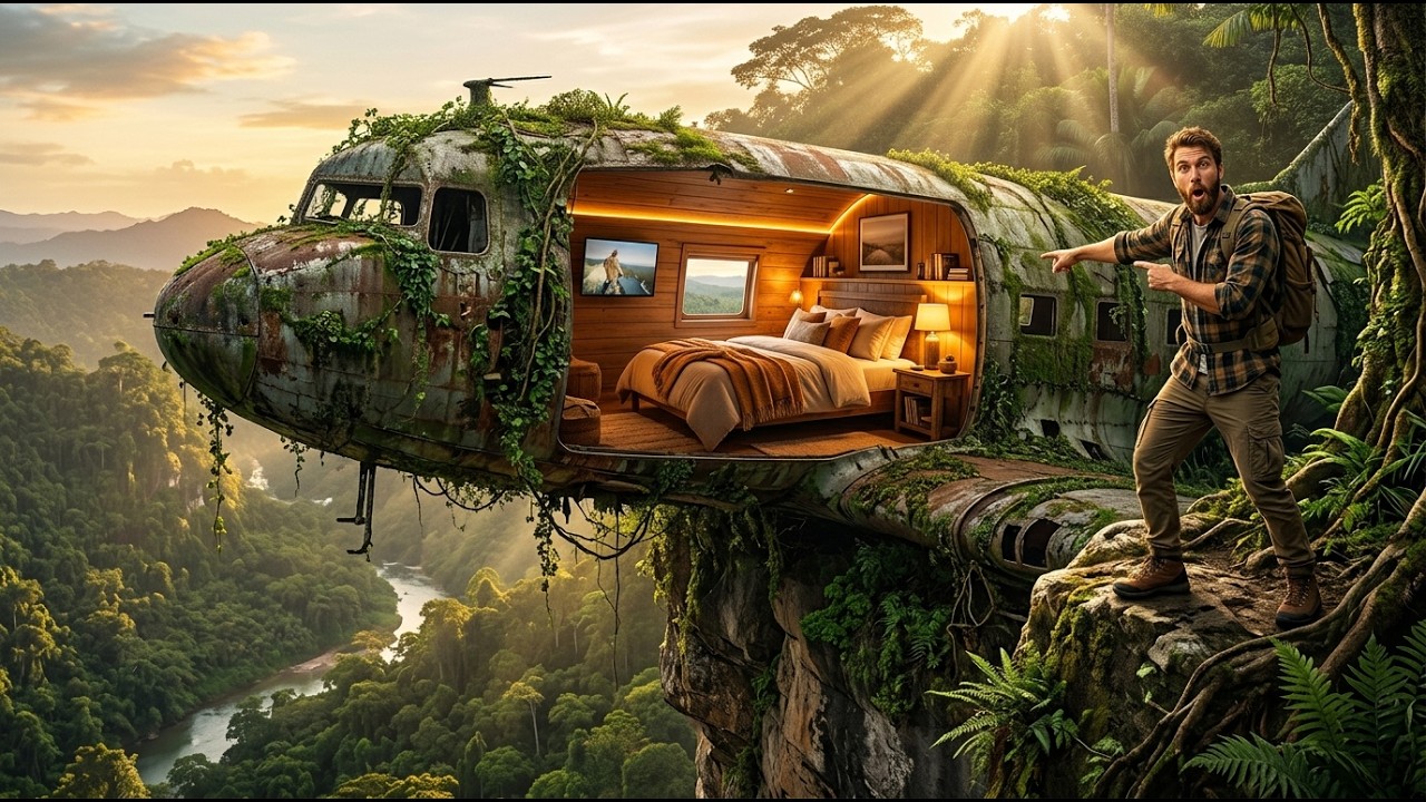 No One Expected It! This Man Built a Luxury House Inside an Abandoned Airplane (ASMR)