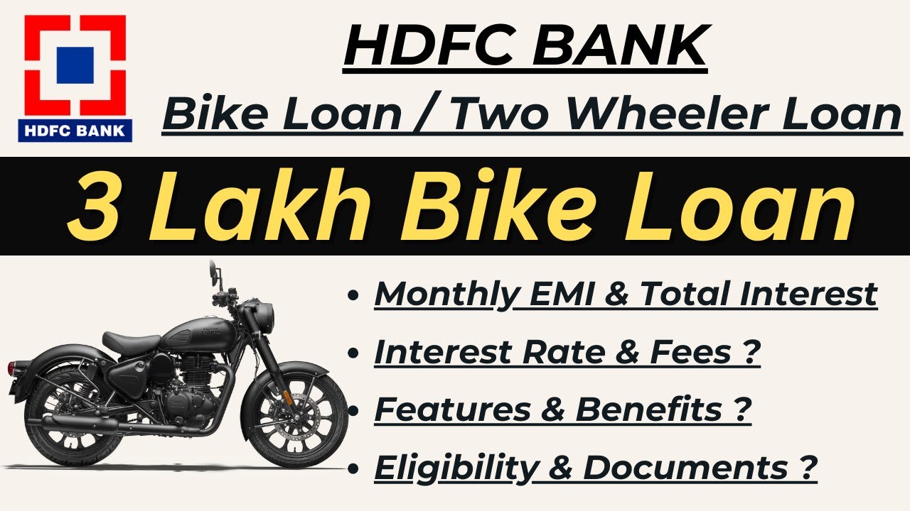 HDFC Two Wheeler Loan | HDFC Bike Loan | Zero Down Payment Bike Loan | Bike Loan Interest Rate |