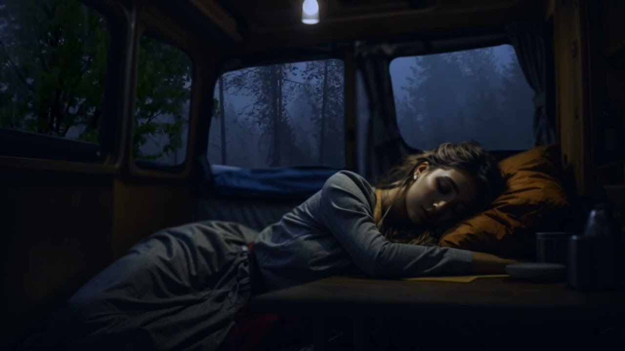 Deep Sleep Instantly: Heavy Rain Pouring on Car Window 🌧️ Car Camping ASMR 🌲