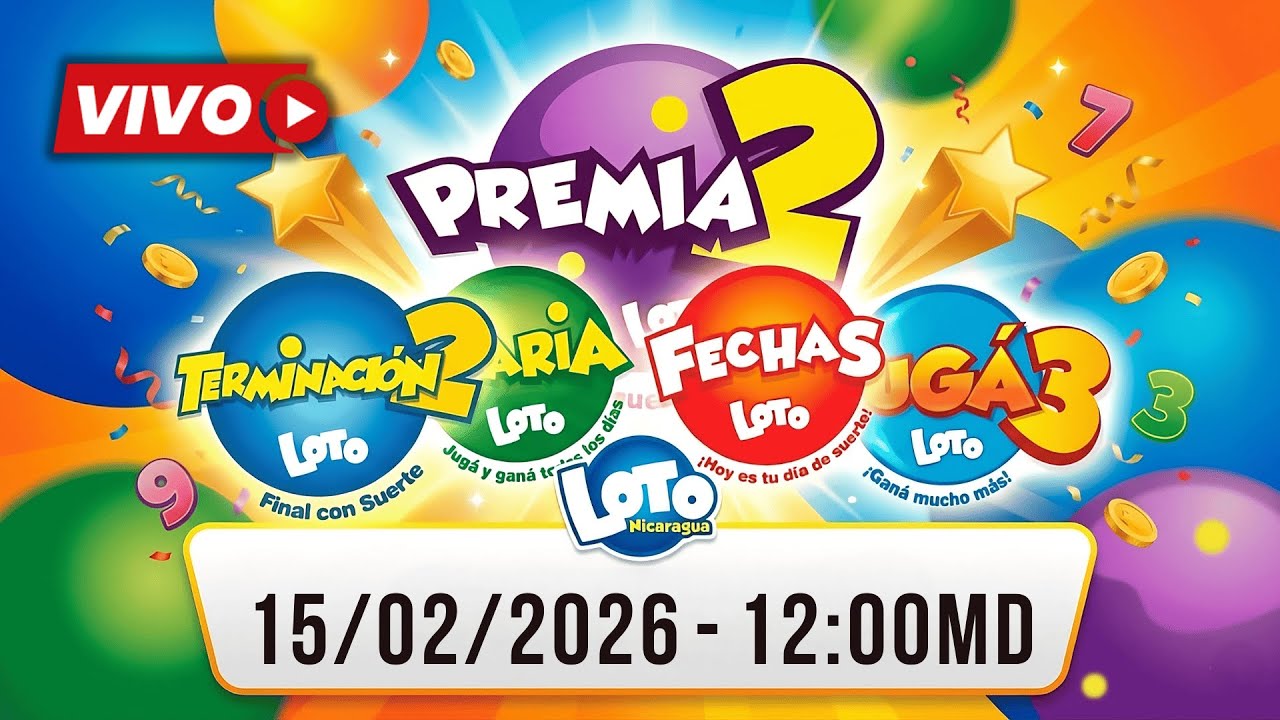 Sorteo LOTO Nicaragua 12:00 MD | Resultados de Hoy &ndash; Domingo 15 de Febrero 2026