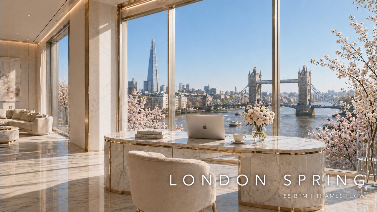 LONDON SPRING WORK MUSIC — 1 Hour of Calm Deep Focus Chillstep for Work, Study & Coding