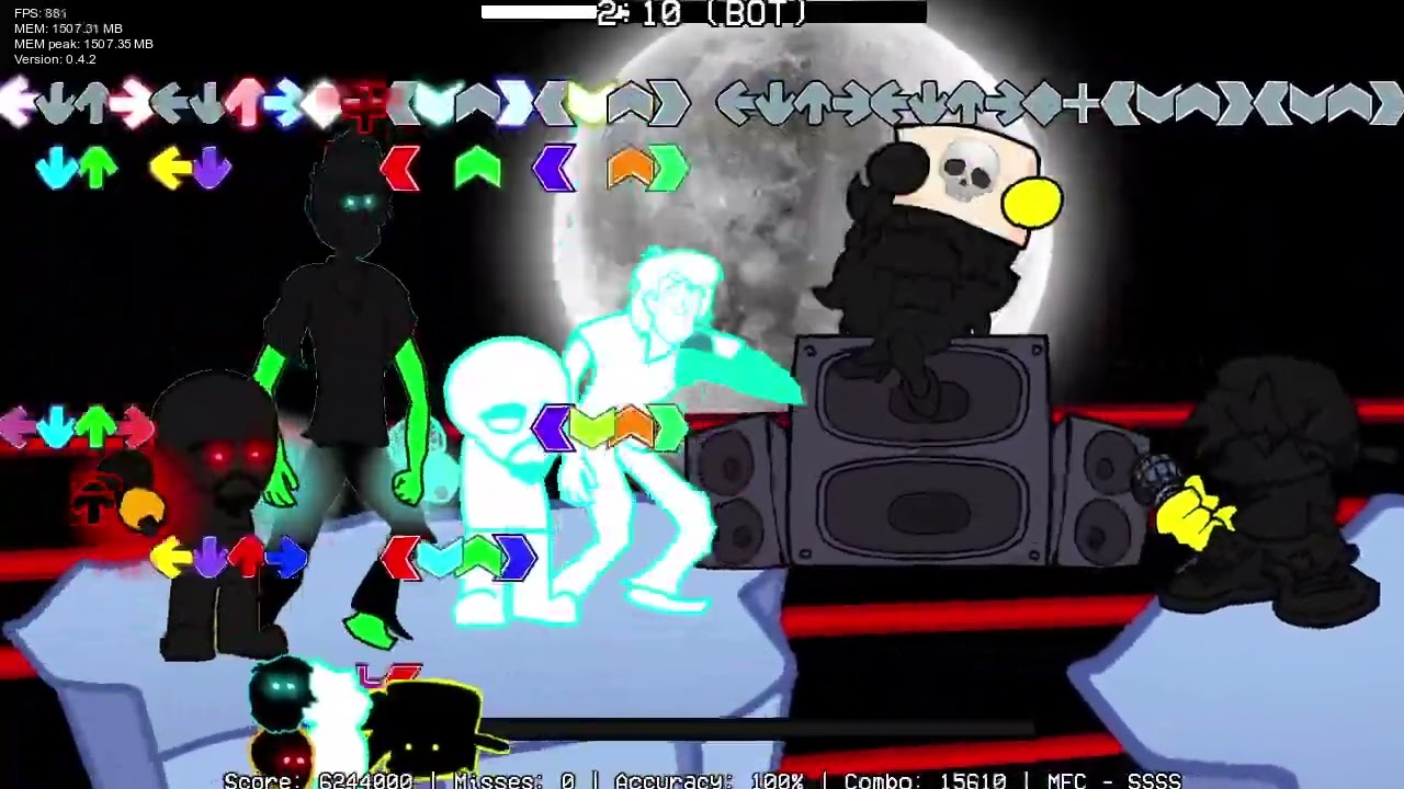 Friday Night Funkin' Shaggy x Matt God Mode Collection v3 - Space Breaker 2% Chart (No Botplay Lag)