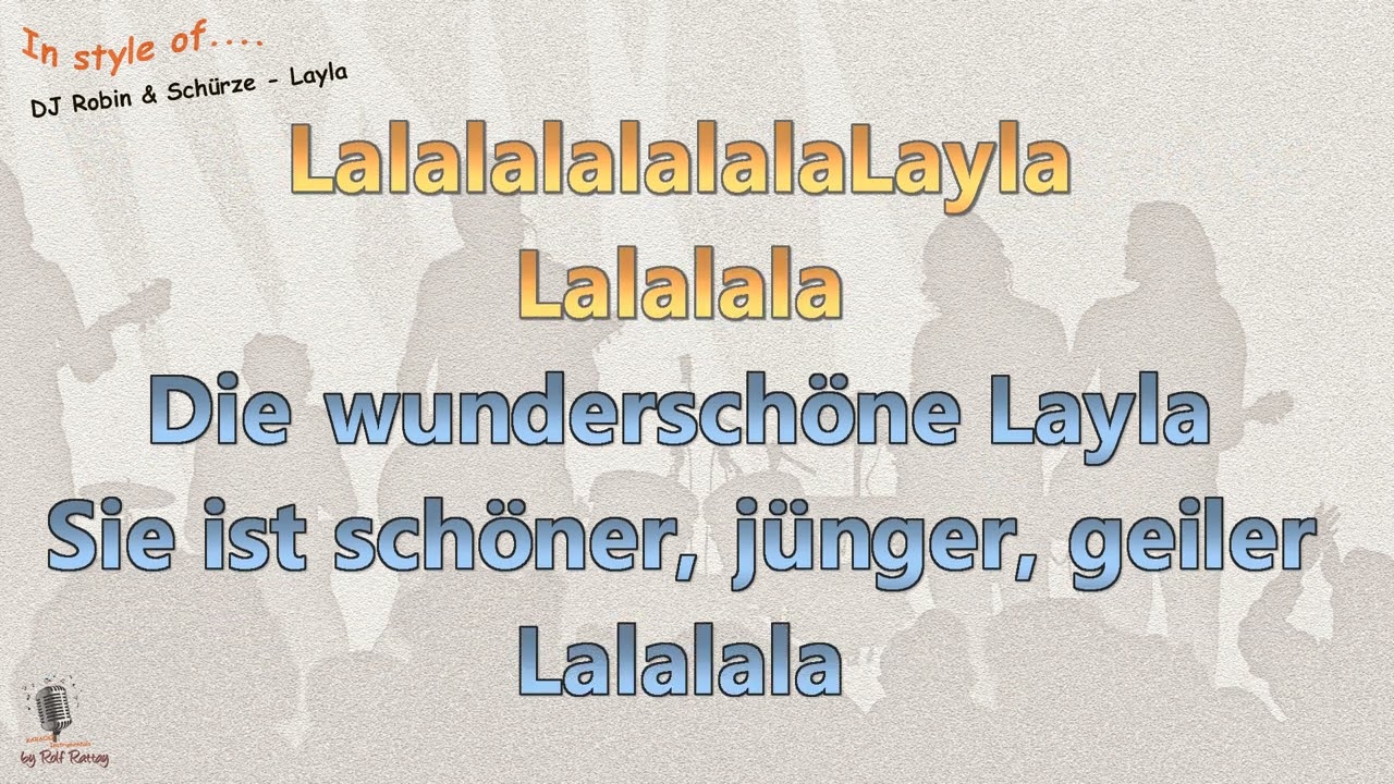 DJ Robin & Schürze - Layla - Instrumental und Karaoke
