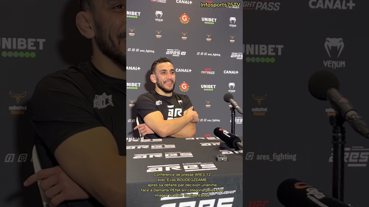 Conférence de presse MMA-ARES12 avec Elias BOUDEGZDAME après sa défaite face à Demarte PEÑA