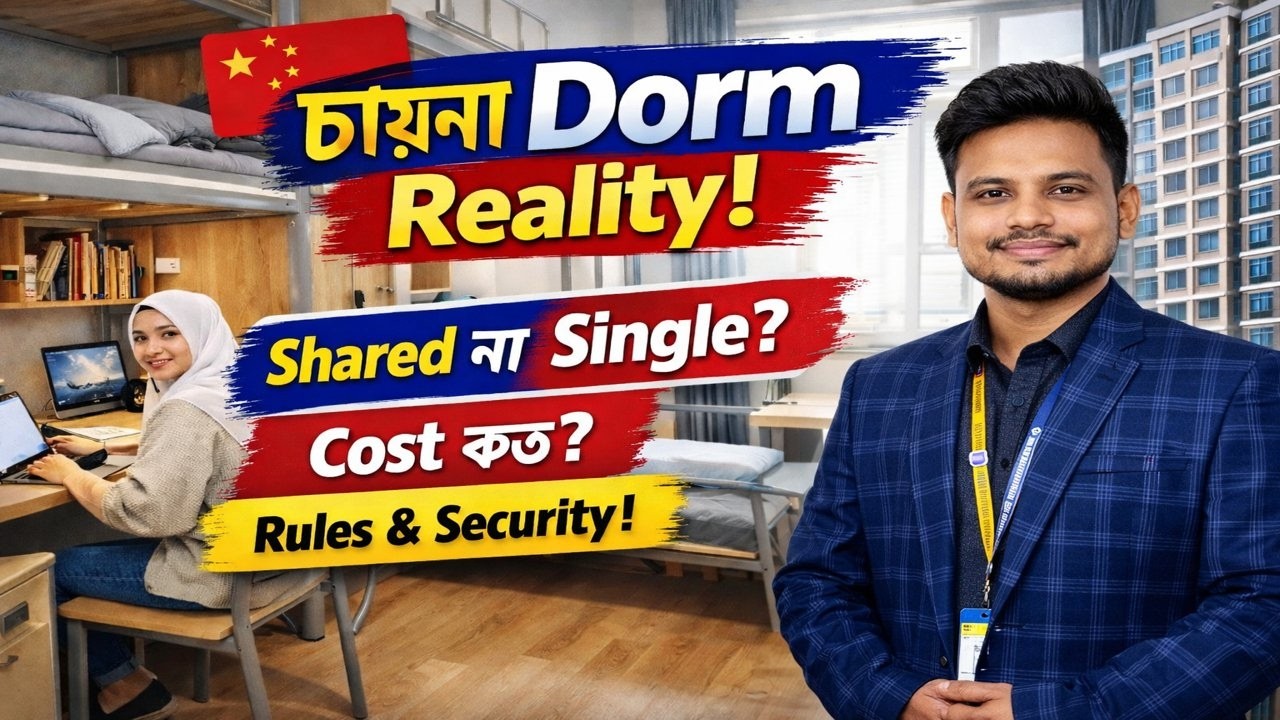 China-তে University Dormitory কেমন? Room, Rules, Cost & Reality 🇨🇳🏠