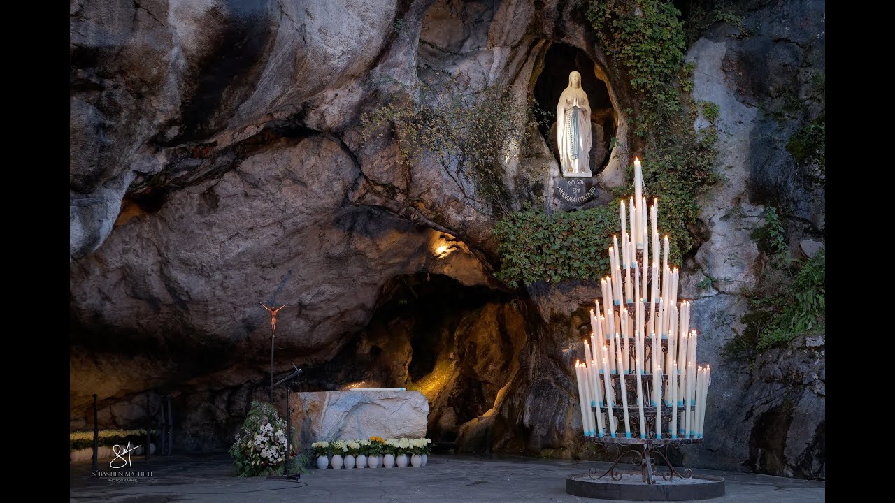 1 hour of sound of grotto of Lourdes at night.