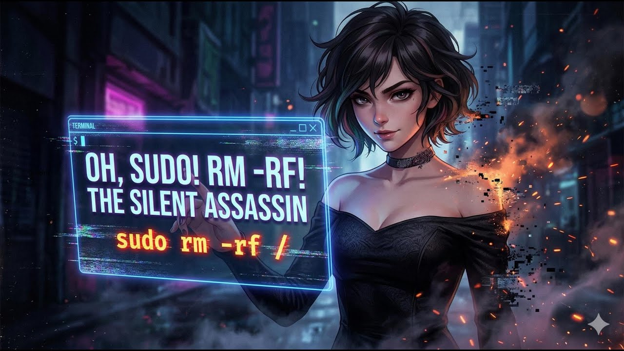 Oh, sudo! rm -rf! The silent assassin #IndieRock #Glitch