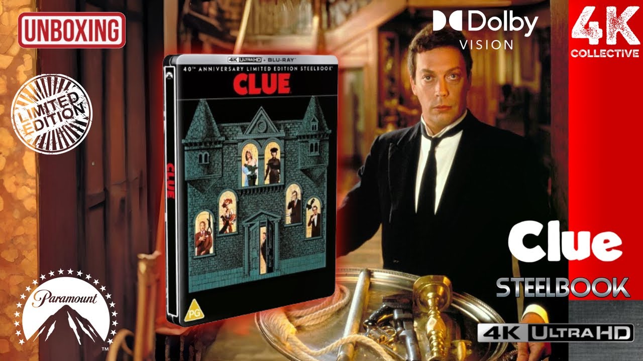 Clue 40th Anniversary 4K UltraHD Blu-Ray Limited Edition Steelbook Unboxing