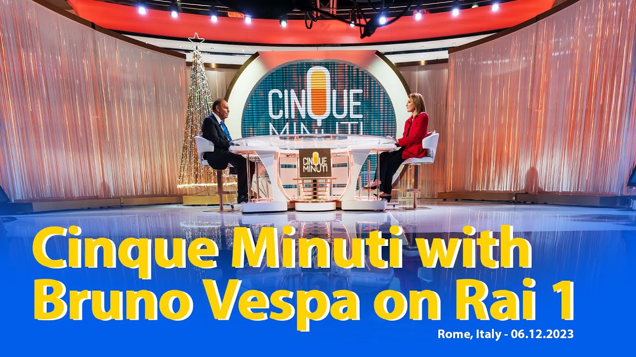 Cinque Minuti with Bruno Vespa on Rai 1 - 6th December 2023