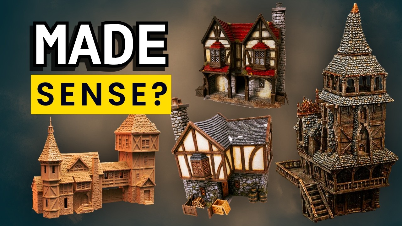 3D Printed Fantasy Town Terrain | Here's What Made Sense