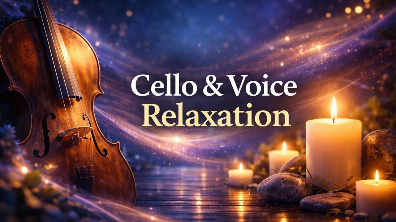 No Ads | Relaxing Meditation Music ✨ Deep Voice & Cello