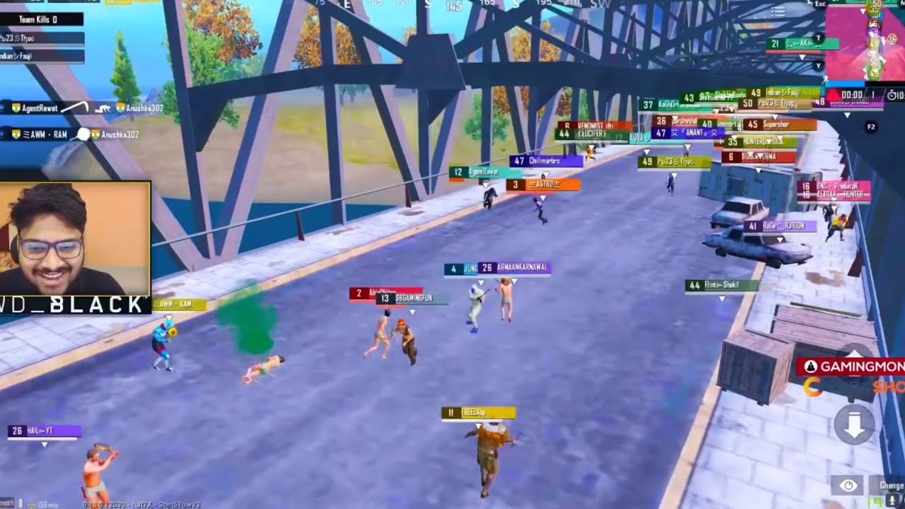 50 vs 50 biggest fight on bridge in PUBG MOBILE