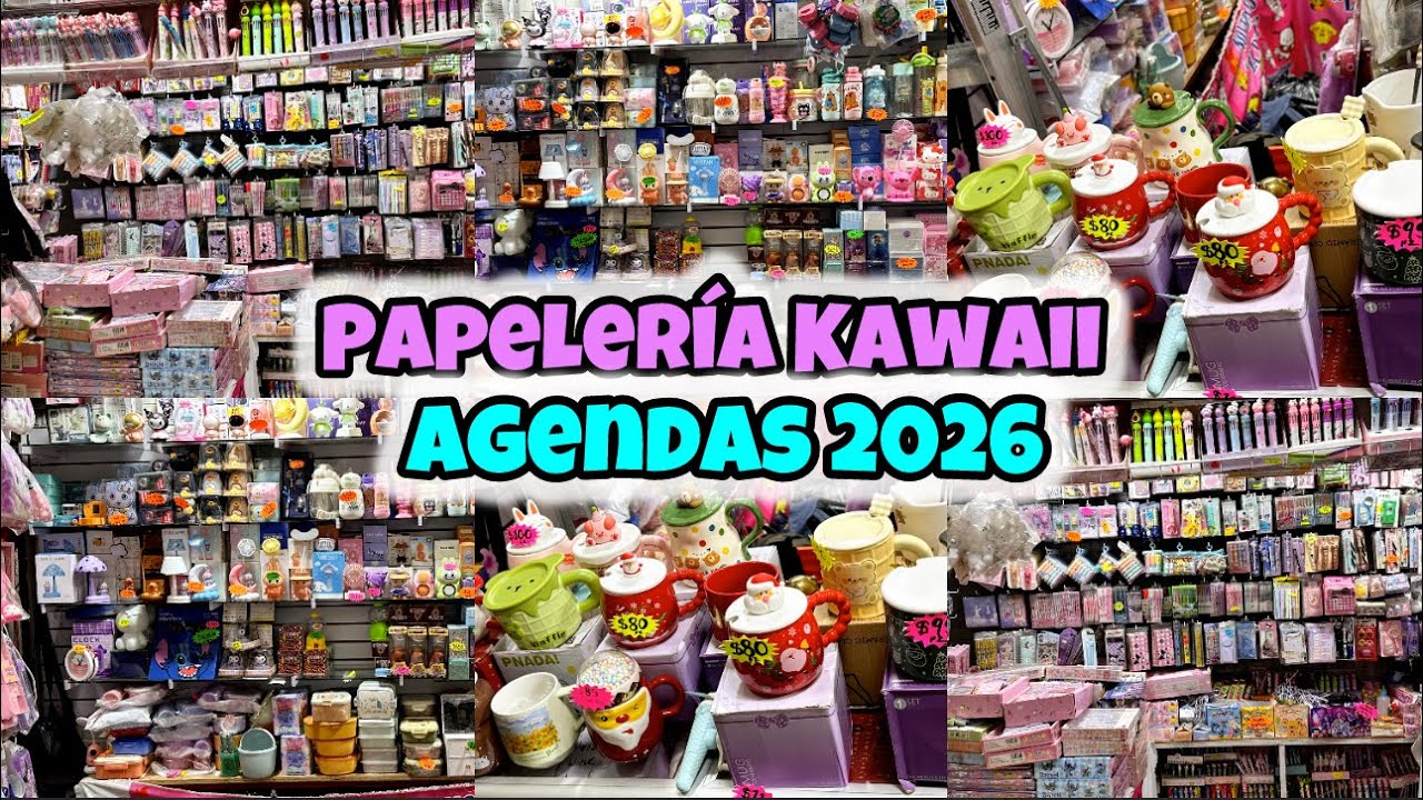 Papelería Kawaii en Mesones | Agendas 2026 | Centro CDMX | Mayoreo y Menudeo | Novedades Kawaii
