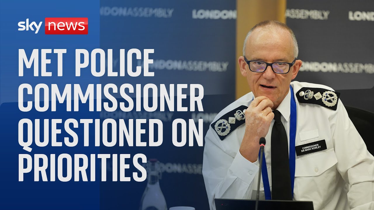 Metropolitan Police Commissioner Sir Mark Rowley questioned on policing priorities