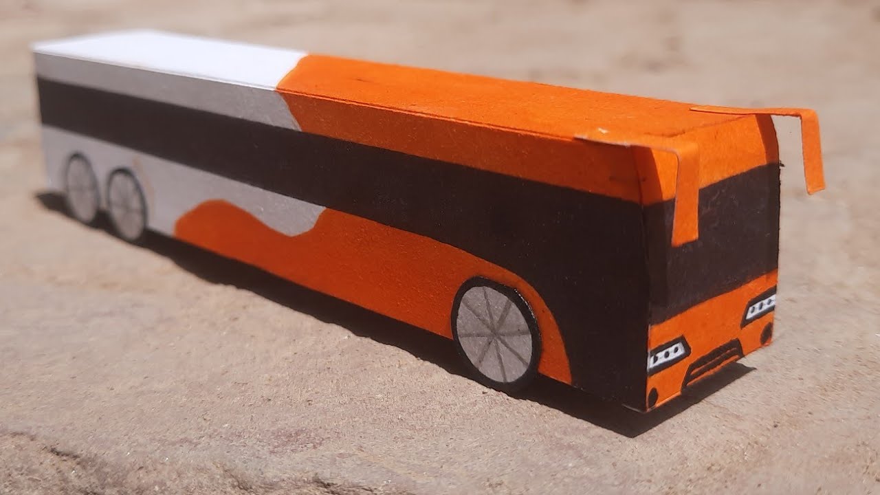 DIY bus with paper/How to make bus from paper /#paperbus #papercar #papertoy #airplane #bus #crafts