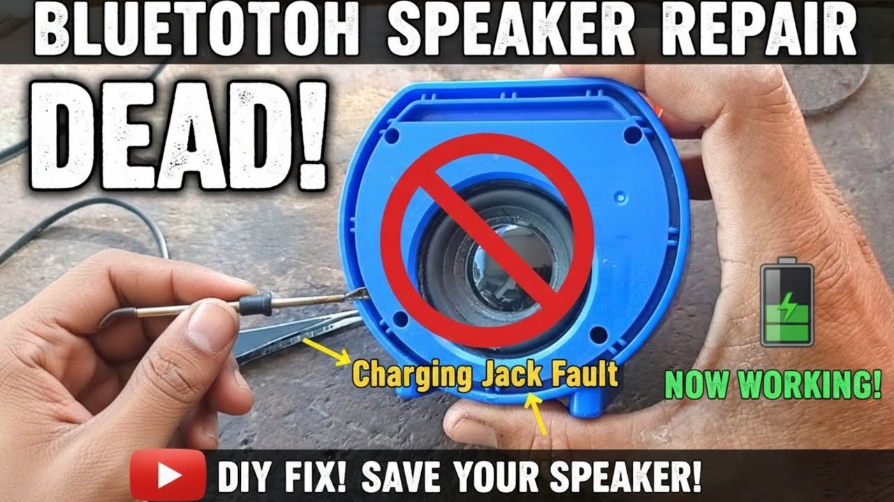 Dead Bluetooth Speaker Repair | Na charge ho raha na chal raha | Charging Jack Solution