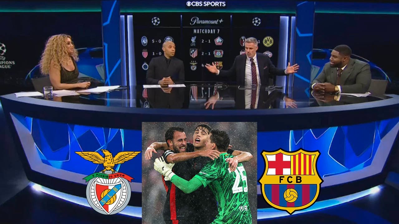 Benfica vs Barcelona 4-5 Thierry Henry, Richards And Carragher Review Barca's Crazy Comeback💥