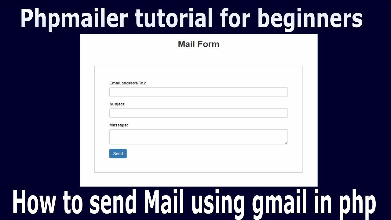 How to send Mail using gmail in php for beginners