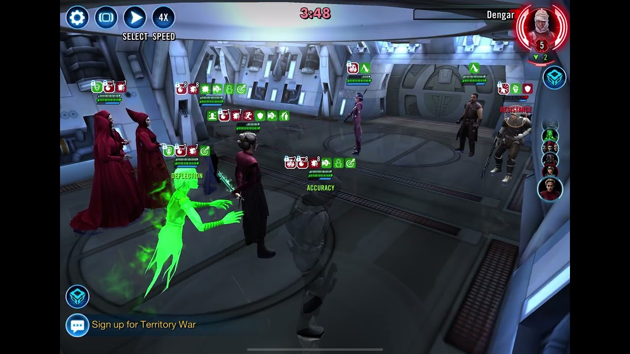 SWGOH, TW: Nightsister (Great Mothers 2 Omicrons) vs Bounty Hunter (Boba Fett FDC)