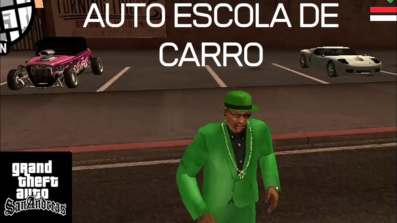 GTA San Andreas 100% AUTO ESCOLA DE CARRO MISSÕES SECUNDÁRIAS! ANDROID GAMEPLAY.