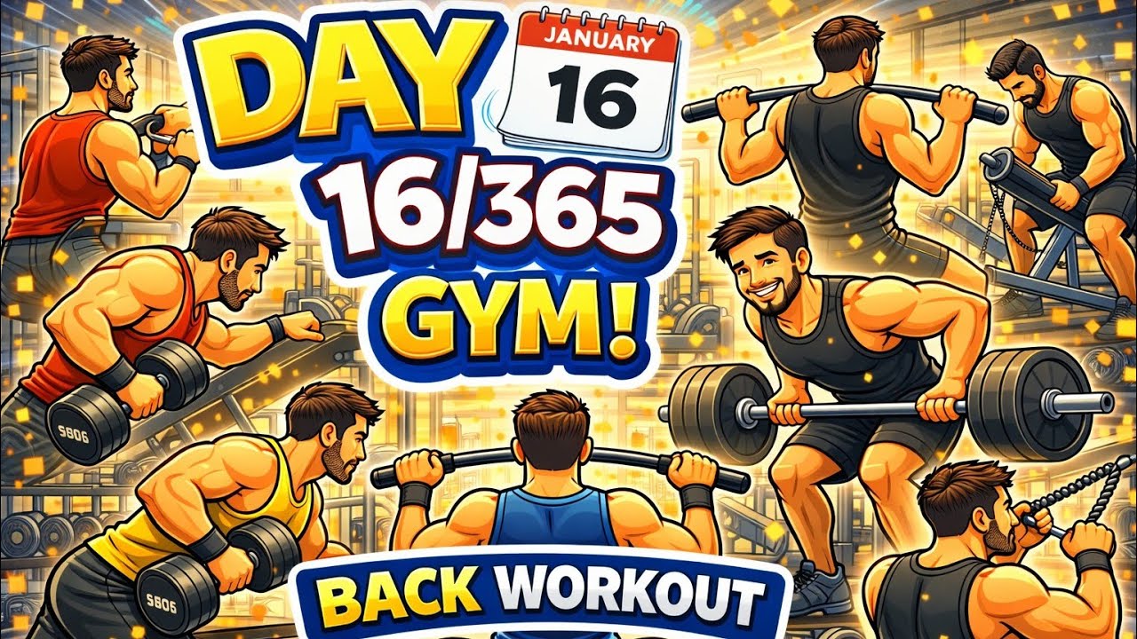 Day 16/365 – Gym Journey 💪 | Back Day | @ZindagiChalRhiHai 