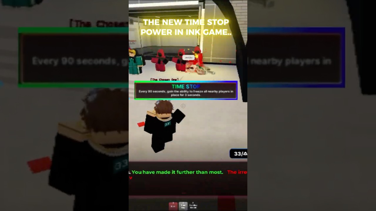 The time stop power in ink game is OP... | #roblox #inkgame #shorts